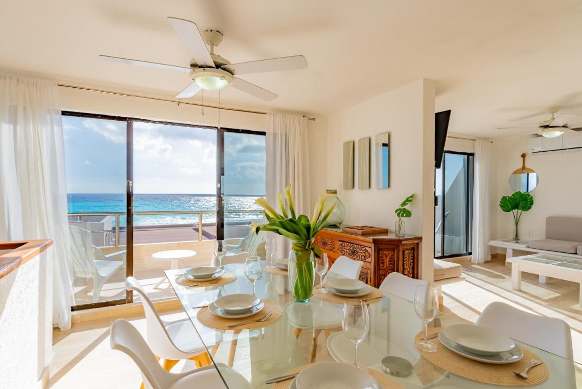 Beachfront Villa 4bds Hotel Zone Cancun